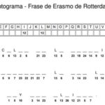 Criptograma para imprimir - Frase de Erasmo de Rotterdam