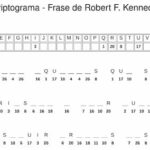 Criptograma para imprimir - Frase de Robert F. Kennedy
