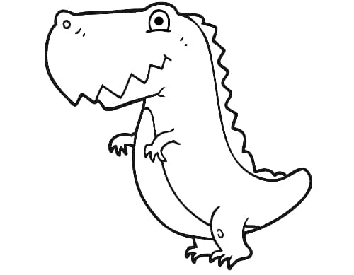 Dibujo de Dinosaurio para imprimir y colorear