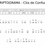 Criptograma para imprimir - Cita de Confucio