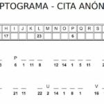 Criptograma para imprimir - Cita Anónima