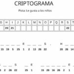 Criptograma para imprimir - Le gusta a los niños