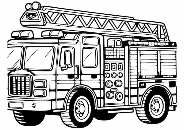 Dibujo para imprimir y colorear – Camión de bomberos.pdf