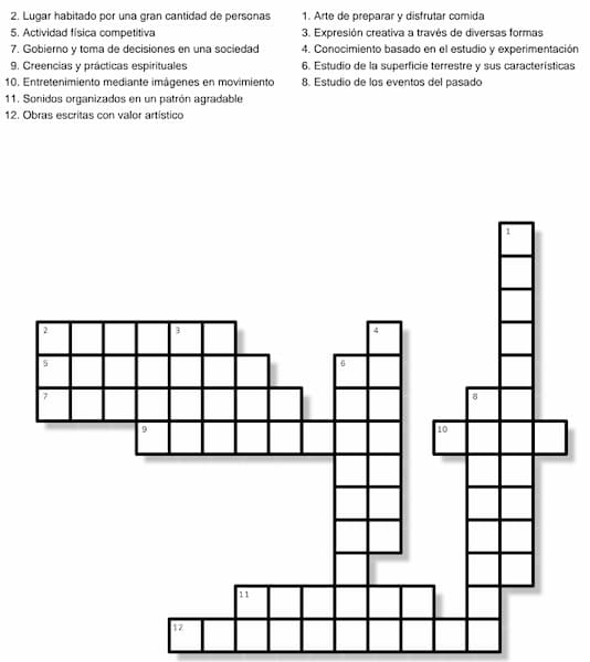 Crucigrama para imprimir 97