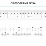 Criptograma para imprimir nº 54 Criptograma para imprimir 54