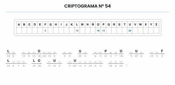 Criptograma para imprimir 54