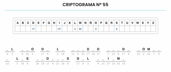Criptograma para imprimir 55