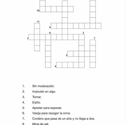 Crucigrama para imprimir 105