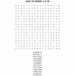 Sopa numérica para imprimir nº 99 Sopa numérica para imprimir 99