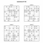 Sudokus para imprimir nº 105 Sudokus para imprimir 105