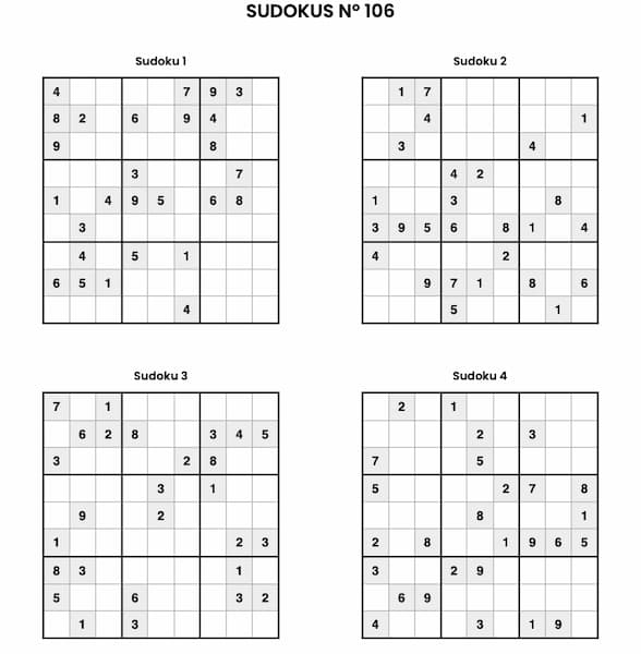 Sudokus para imprimir 106