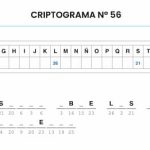 Criptograma para imprimir nº 56 Criptograma para imprimir 56