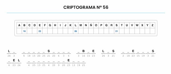 Criptograma para imprimir 56