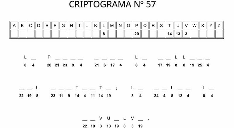 Criptograma para imprimir 57