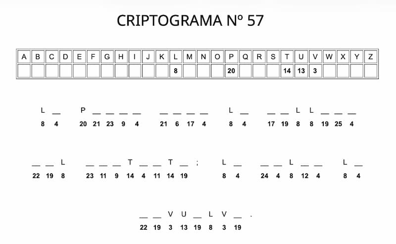 Criptograma para imprimir 57