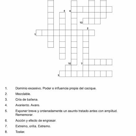 Crucigrama para imprimir 106