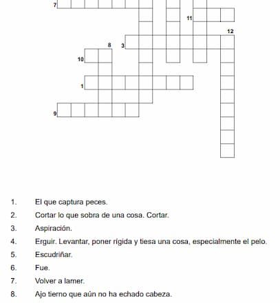 Crucigrama para imprimir 107