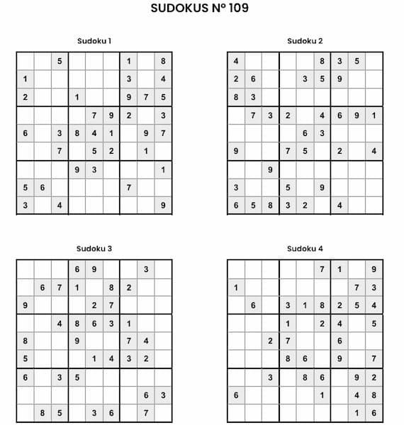 Sudokus para imprimir 109