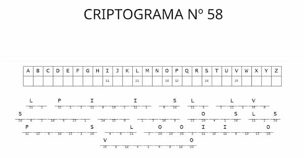 Criptograma para imprimir 58