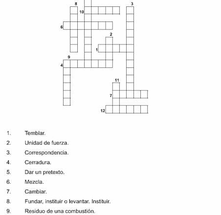 Crucigrama para imprimir 108
